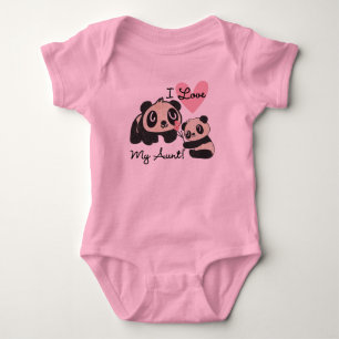 Pandas I Liebe Meine Tante Baby Strampler