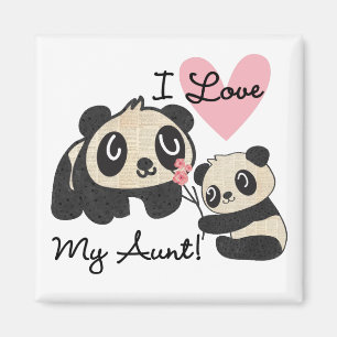 Pandas I Liebe Meine Tante Magnet