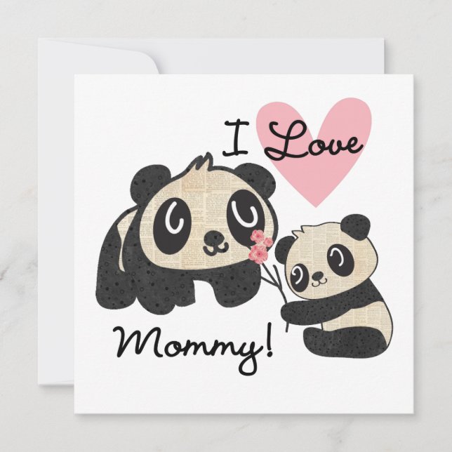 Pandas I Liebe Mommy (Vorderseite)