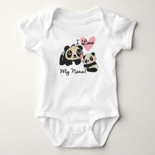 Pandas I Liebe My Nana Baby Strampler