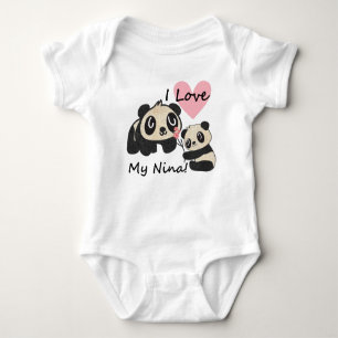 Pandas I Liebe My Nina Baby Bodysuit Baby Strampler