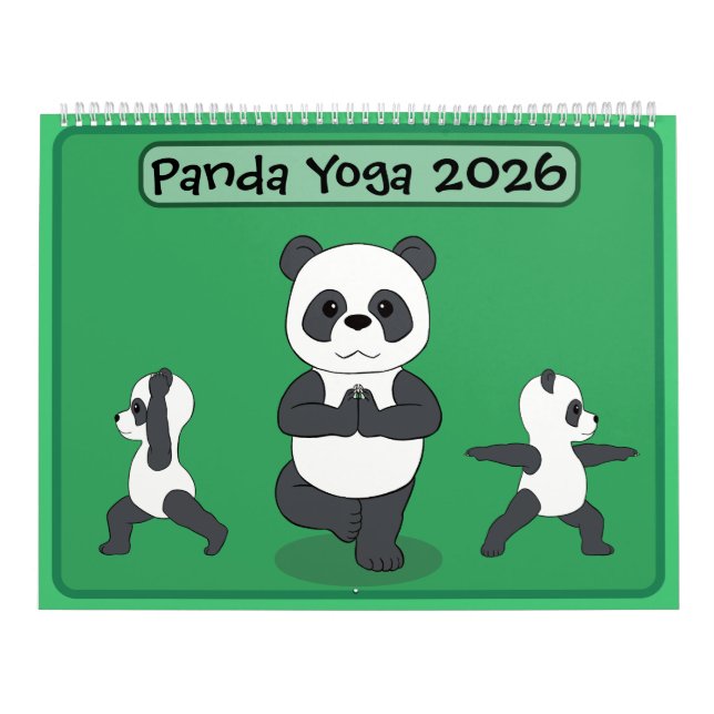 Pandas in Yoga Poses Calendar Kalender (Titelbild)