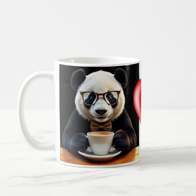 Pandas Kaffeepause Kaffeetasse (Links)