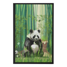 Pandas Kunst an der Leinwand