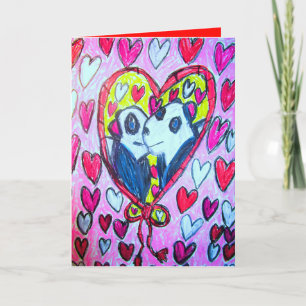 Pandas-Liebe Feiertagskarte