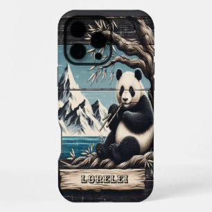 Panda's Mountain Perch: Bambus stellt sich zurück iPhone 16 Pro Max Hülle