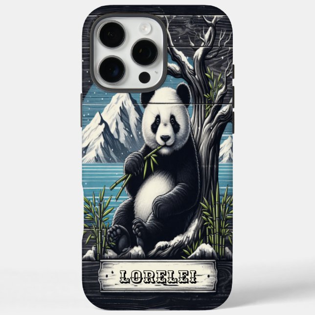 Panda's Mountain Retreat: Bambus Vergnügen Case-Mate iPhone Hülle (Rückseite)