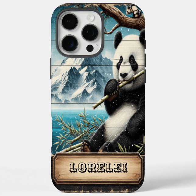 Panda's Mountain Vista: Bambus-Absetzung Case-Mate iPhone Hülle (Rückseite)