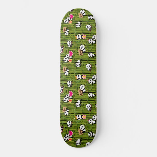 Panda's Muster 2 Skateboard (Vorderseite)