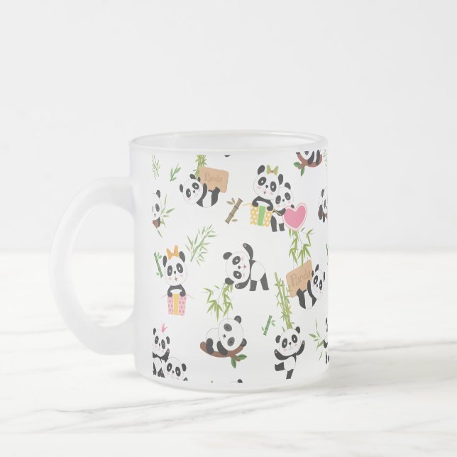 Pandas Muster Mattglastasse (Links)