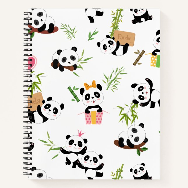 Pandas Muster Notizbuch (Vorderseite)