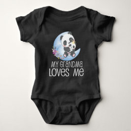 Pandas on Moon 🐼 Meine Oma Lieben Baby Strampler