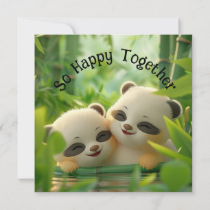 Pandas-Paar Einladung