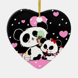 Pandas "Panda Bären" "Panda bear baby" "kawaii pan Keramikornament