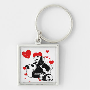 Pandas "Panda Bären" "Panda bear baby" "kawaii pan Schlüsselanhänger