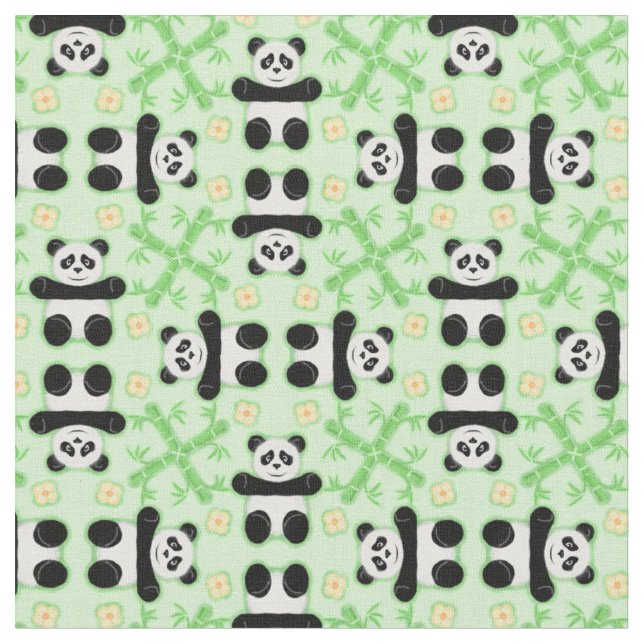 Pandas, Pandas Muster Fabric Stoff (Nahaufnahme)