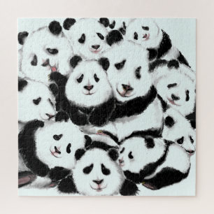 Pandas - Pandemie - Big Hugs - Zeichnend Sammlung Puzzle
