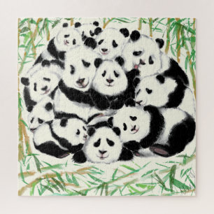 Pandas - Pandemie - Big Hugs - Zeichnend Sammlung Puzzle