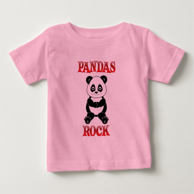 Pandas Rock Baby T-shirt (Vorderseite)