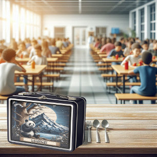 Pandas ruhiger Koch: Bambusfreude Metall Brotdose