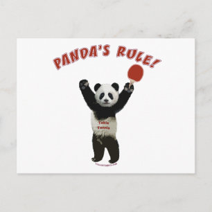 Panda's Rule Ping Pong Postkarte