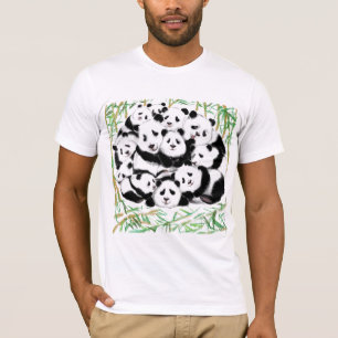 Pandas T - Shirt Gift Panda Family