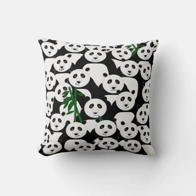 Pandas Throw Pillow Kissen (Vorderseite)