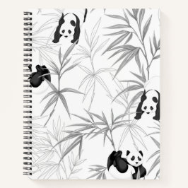 Pandas und Bamboo Notizbuch