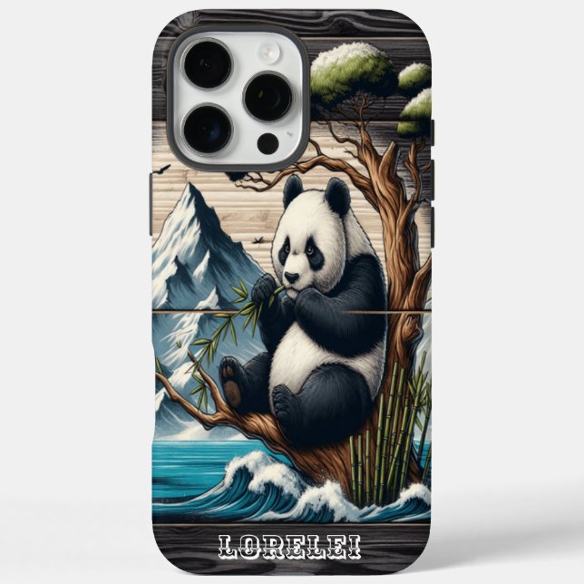 Panda's Wooded Nook: Bamboo Snack Case-Mate iPhone Hülle (Rückseite)