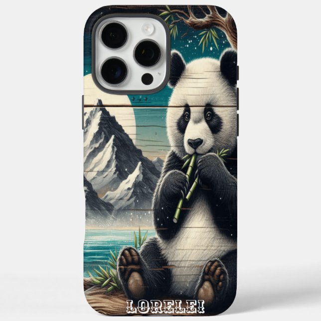 Panda's Wooded Perch: Bamboo-Dulgence Case-Mate iPhone Hülle (Rückseite)
