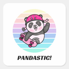 Pandastic Puppe Square Sticker