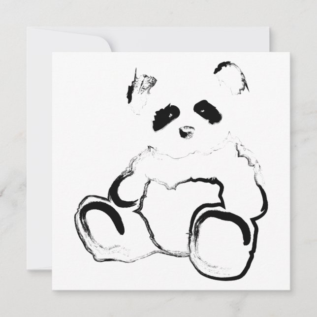 Pandatinte Einladung (Vorderseite)