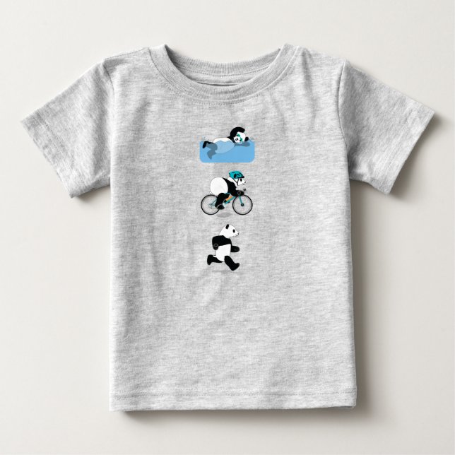 PandaTriathlon Babys T - Shirt (Vorderseite)