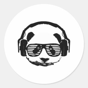 Pandaz in DA-Haus Runder Aufkleber