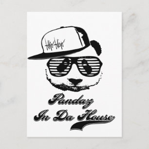 Pandaz in Da House. Ghetto Panda Postkarte