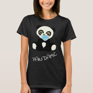 Pandemie-Bär nimmt 4 Maske Pandemie-Panda T-Shirt