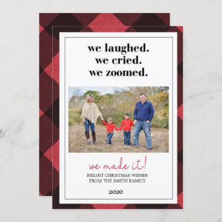 Pandemische Weihnachtskarte, Weihnachtskarte Zoom Einladung