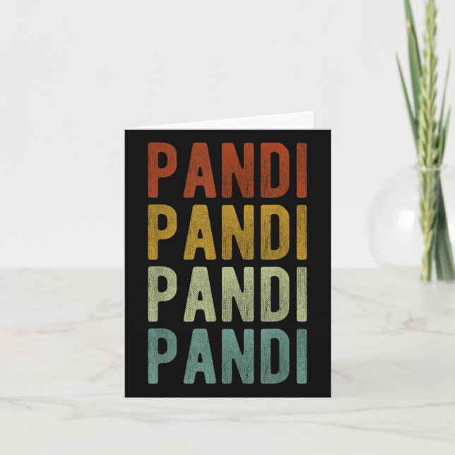 Pandi City Philippines Retro Karte (Vorderseite)