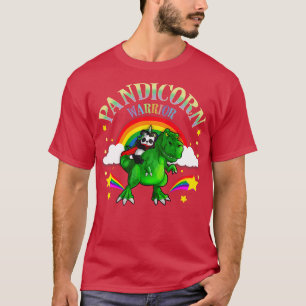 Pandicorn Warrior Panda Bear T Rex Dinosaur T-Shirt
