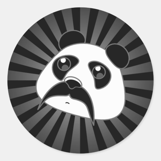 Pandlebar Mustache Runder Aufkleber (Vorderseite)