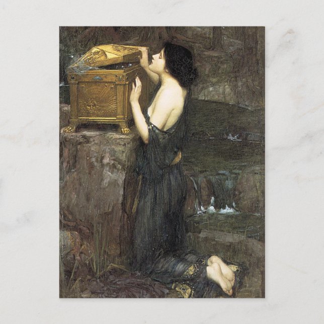 Pandora, by John William Waterhouse, 1896 Postkarte (Vorderseite)
