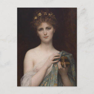 Pandora und die Box Postkarte