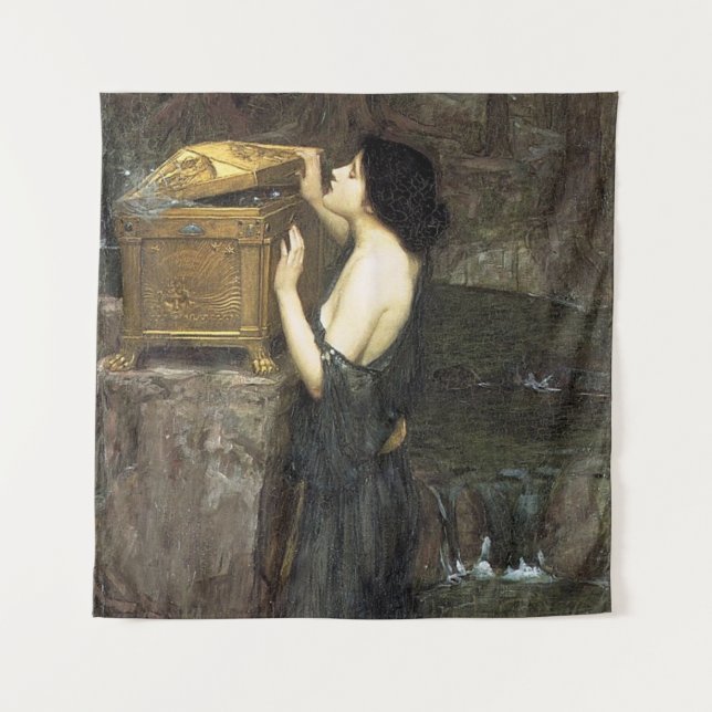 PaNDoRA, von John William Waterhouse, 1896 Wandteppich (Vorderseite)