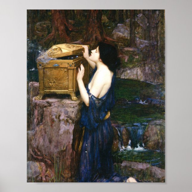 Pandora's Box - John William Waterhouse Poster (Vorne)