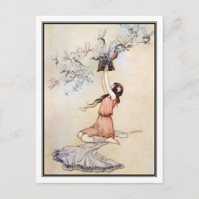 Pandora's Box von Warwick Goble Postkarte (Vorderseite)