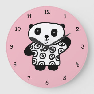 Pandy der Panda Große Wanduhr