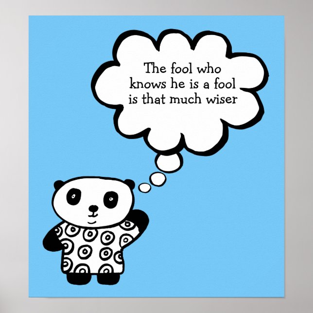 Pandy the Panda Buddhist Dummy Zitat Poster (Vorne)