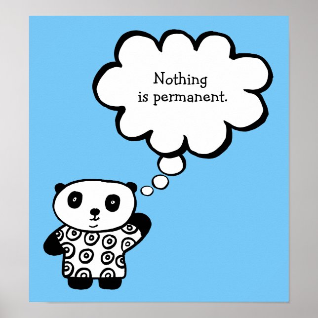 Pandy the Panda Buddhist Permanent Zitat Poster (Vorne)
