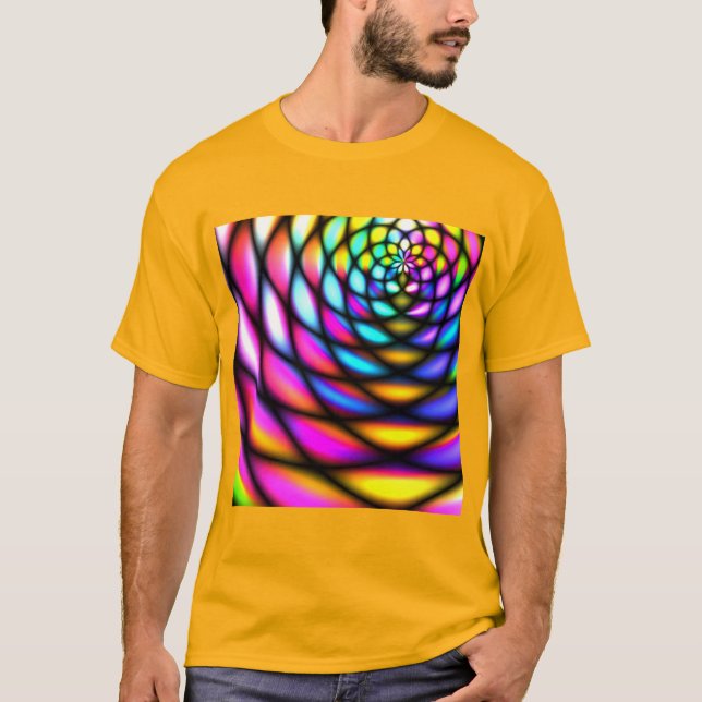 Paneele aus hellem Neonglas abstrakter Tunnel T-Shirt (Vorderseite)