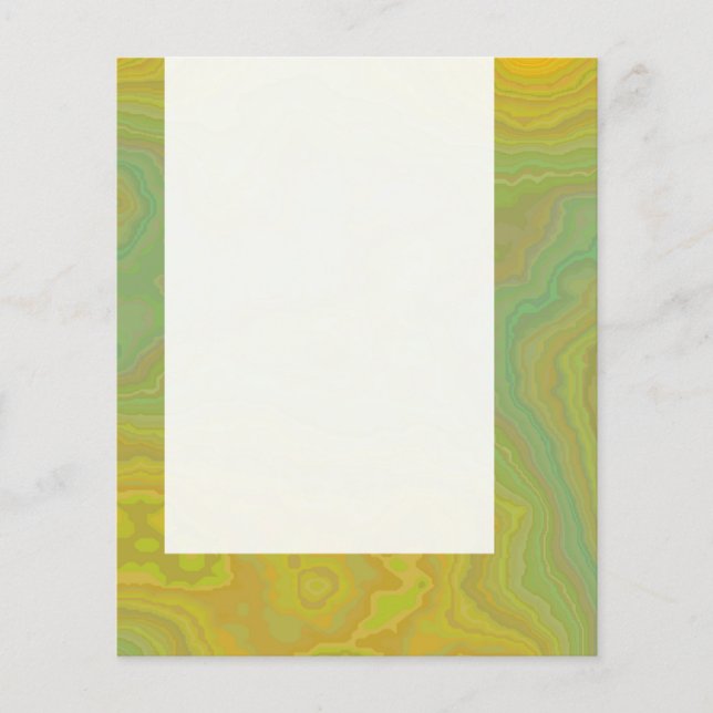 Panel 032 - Gelbe und grüne Mineralien Flyer (Vorne)